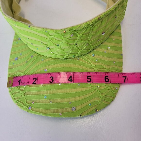 LADIES Fashion Glitter Sequin  Velcro Green Visor Golf Travel Cap Headwear - Picture 10 of 16